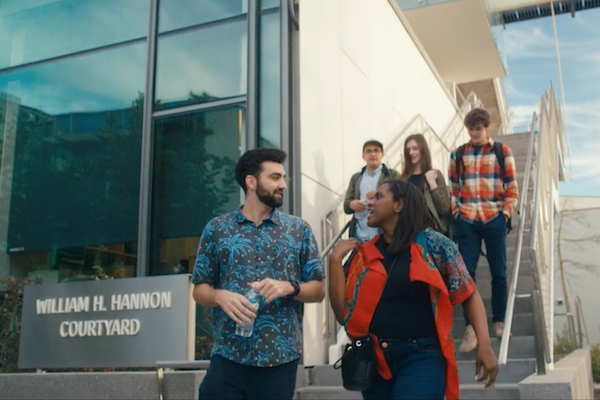 Students walking to class.